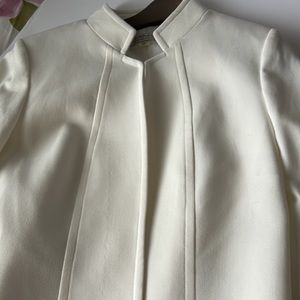 NWT White Tahari lightweight jacket with ruffle sleeves